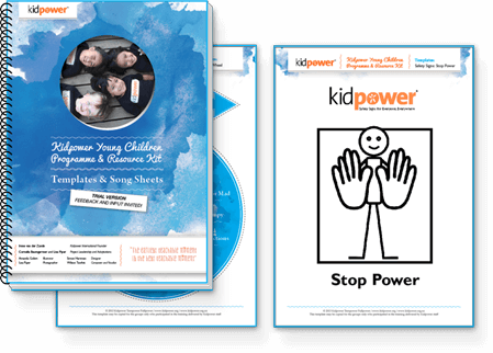 The Kidpower Young Children Programme Resource Kit template book with two templates showing